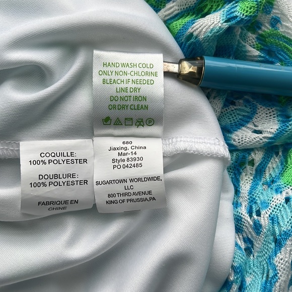 Lilly Pulitzer Size Small Blue/Green/White Dress - Picture 6 of 7